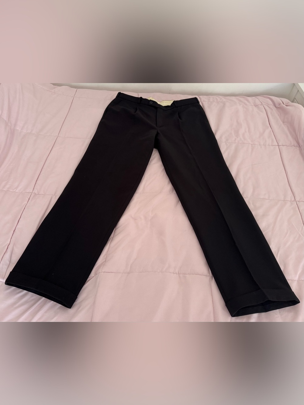 Amaderes by Fashion Men's Black Dress Pants - Classic Straight Fit, size 36